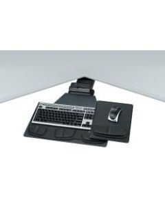 Fellowes Corner Keyboard Tray, Graphite/Silver