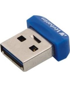 Verbatim 64GB Store "n Stay Nano USB 3.0 Flash Drive - Blue - 64 GB - Blue - 1 Pack