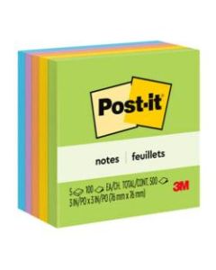 Post-it Notes, 3in x 3in, Jaipur, Pack Of 5 Pads
