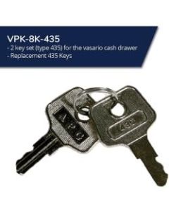 APG Cash Drawer Type 435 Master Key: VPK-8K-435 - This set of APG Cash Drawer keys includes 2 keys with the 435 code. It will work on all 435 locks.