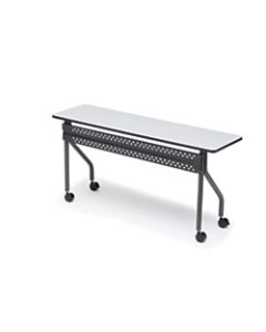 Iceberg OfficeWorks 60inW Mobile Training Table, Rectangle, Gray