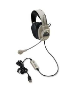 Califone 3066USB Deluxe Stereo Headset - Stereo - USB - Wired - 20 Hz - 20 kHz - Over-the-head - Binaural - Ear-cup - 7 ft Cable - Electret Microphone