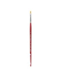 Silver Brush Golden Natural Series Paint Brush 20025, Size 2, Bright Bristle, Red
