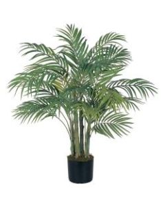 Nearly Natural 3ftH Silk Areca Palm Tree With Pot, Green