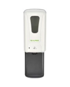 Alpine Wall Mount Automatic Gel Hand Sanitizer Dispenser, 18-1/8inH x 6inW x 4-1/2inD, White