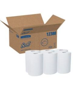Scott Slimroll 1-Ply Paper Towels, 70% Recycled, Pack Of 6 Rolls
