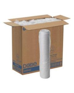 Dixie by GP PRO Large Dome Plastic Hot Cup Lids For 12-/16-Oz Paper Cups, White, Case Of 1,000