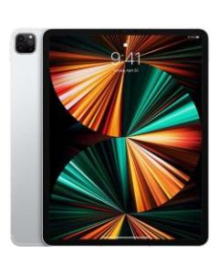 Apple iPad Pro (5th Generation) Tablet - 12.9in - 16 GB RAM - 2 TB Storage - iPadOS 14 - 5G - Silver - Apple M1 SoC Octa-core - 2732 x 2048 - Cellular Phone Capability - 12 Megapixel Front Camera - 9 Hour Maximum Battery