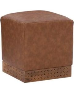 Powell Harper Square Ottoman, Brown