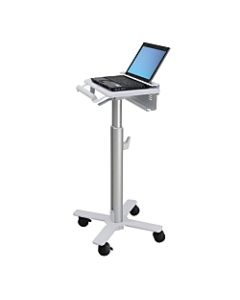 Ergotron StyleView SV10 Laptop Cart, 48inH x 19inW x 19inD, White/Aluminum