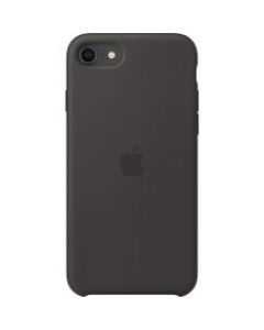 Apple iPhone SE Silicone Case - Black - For Apple iPhone 7, iPhone 8, iPhone SE 2 Smartphone - Black - Silky - Scratch Resistant, Drop Resistant - Silicone, MicroFiber