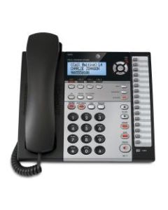 AT&T 1070 4-Line Corded Expandable Speakerphone With Caller ID/Call Waiting, Charcoal