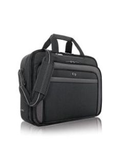 Solo New York Empire 17.3 Inch Laptop Briefcase, TSA Friendly, Black/Grey