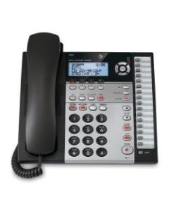 AT&T 1080 4-Line Corded Expandable Office Phone with Digital Answering System, Charcoal