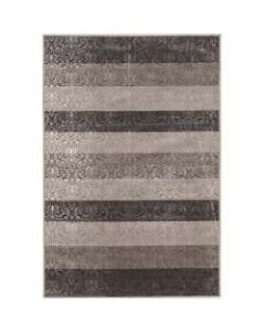 Linon Banyon Harmon Area Rug, 96in x 123-5/8in, Gray/Black Stripes