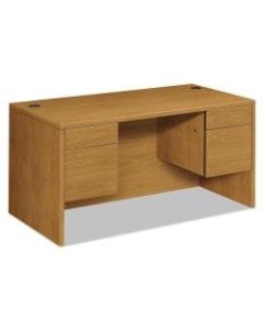 HON 10500 Series Double-Pedestal Desk, 60inW x 30inD, Harvest Cherry