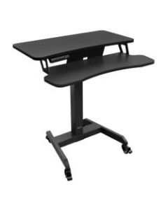Mount-It MI-7982 Electric Mobile Height-Adjustable Standing Workstation, 28inH x 35inW x 5-1/4inD, Black