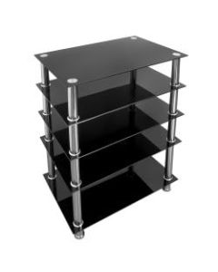 Mount-It MI-8671 5-Tier TV Stand, 31inH x 26inW x 15-1/2inD, Black