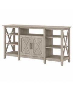 Bush Furniture Key West Tall TV Stand For 65in TVs, Washed Gray, Standard Delivery