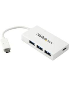 StarTech.com 4 Port USB C Hub with 1x USB-C & 3x USB-A (SuperSpeed 5Gbps) - USB Bus Powered - Portable/Laptop USB 3.0 Type-C Hub - White