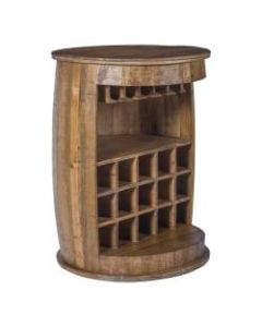 Coast to Coast Wine Server, 36inH x 26inW x 26inD, Brown