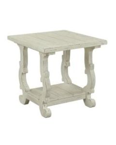 Coast To Coast Orchard Park End Table, 24inH x 26inW x 24inD, White