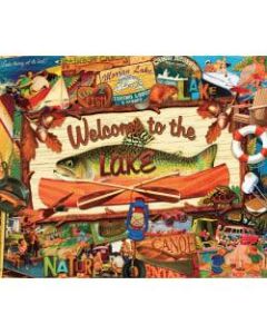 Willow Creek Press 1,000-Piece Puzzle, 26-5/8in x 19-1/4in, Welcome To The Lake