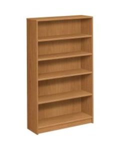 HON 1870-Series Laminate Bookcase, 5 Shelves (3 Adjustable), Harvest