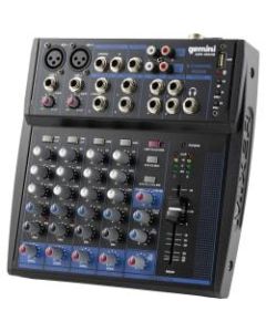 gemini GEM-08USB: COMPACT 8 Channel Bluetooth Mixer - Analog - 8 Channel(s) - USB - Bluetooth - Black, Blue