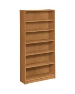 HON 1870-Series Laminate Bookcase, 6 Shelves Harvest