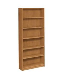 HON 1870-Series Laminate Bookcase, 6 Shelves, Harvest