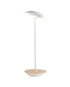 Koncept Royyo LED Desk Lamp, 17-7/16inH, Matte White/White Oak Base Plate