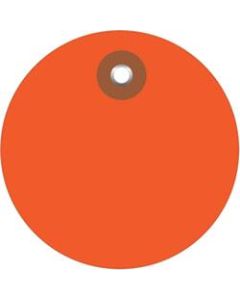 Office Depot Brand Plastic Circle Tags, 2in, Orange, Pack Of 100
