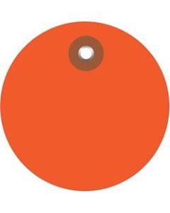 Office Depot Brand Plastic Circle Tags, 2in, Orange, Pack Of 100