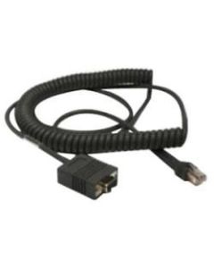 Honeywell CBL-020-300-C00 Coiled Serial Interface Cable - 9.84 ft Serial Data Transfer Cable - 9-pin DB-9 Female Serial - Black
