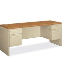 HON38000 Series Kneespace Credenza, Harvest/Putty