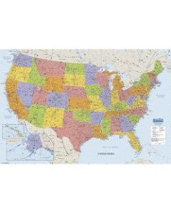 House Of Doolittle Laminated United States Wall Map, 38in x 25in, Multicolor
