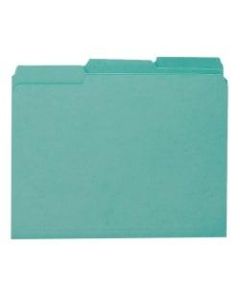 Smead 1/3-Cut Interior Folders, Letter Size, Teal, Box Of 100