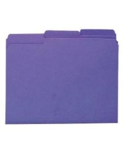 Smead Interior Folders, Letter Size, Purple, Box Of 100