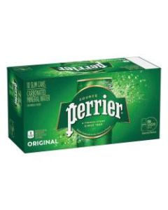 Perrier Sparkling Mineral Water, 8.45 Oz, Pack Of 10
