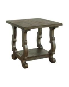Coast To Coast Orchard Park End Table, 24inH x 26inW x 24inD, Brown