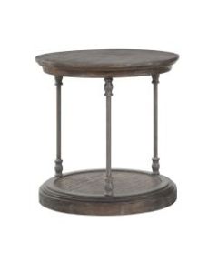 Coast To Coast Corbin Round End Table, 23-1/2inH x 23-1/2inW x 23-1/2inD, Brown