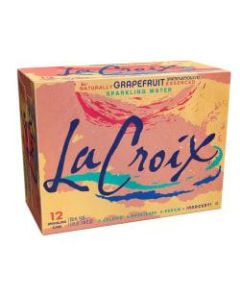 LaCroix Core Sparkling Water with Natural Grapefruit Flavor, 12 Oz, Case of 12 Cans
