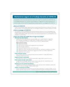 ComplyRight Coronavirus (COVID-19) Handouts, Prevention and Stress Management, Spanish, 8-1/2in x 11in, Pack Of 25 Handouts