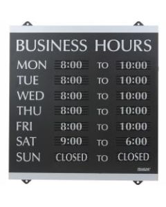 U.S. Stamp & Sign Century Series "Business Hours" Sign, 14inH x 13inW