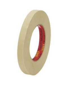 3M 2693 Masking Tape, 3in Core, 0.5in x 180ft, Tan, Pack Of 12
