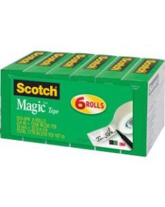 Scotch 3/4inW Magic Tape - 36 yd Length x 0.75in Width - 1in Core - 12 / Bundle - Clear