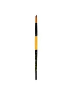 Dynasty Short-Handled Paint Brush, Size 12, Round Bristle, Synthetic, Multicolor