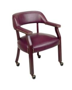 Office Star Work Smart Traditional Guest Chair, Oxblood/Mahogany