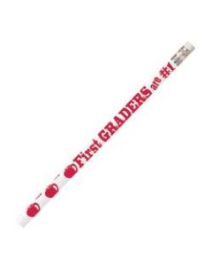 Musgrave Pencil Co. Motivational Pencils, 2.11 mm, #2 Lead, 1st Graders Are #1, Red/White, Pack Of 144